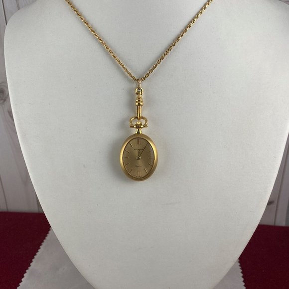 Vintage Fabulous Swiss Made Bucherer Pendant Watch Beautiful Pansy Flower - Picture 6 of 7